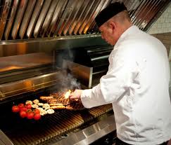 Chef at Work on The Grill