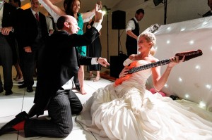 The Perfect Re-action from a Bride....Julia Rocks Out.
