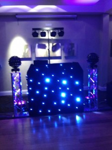 Black Sparkly Cloth with Glitter Balls