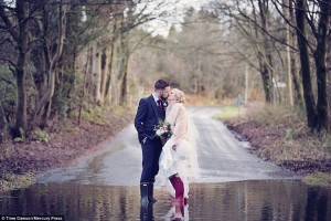 Hayley and Jamie get married in the height of the Floods, Wild Boar December 2015.