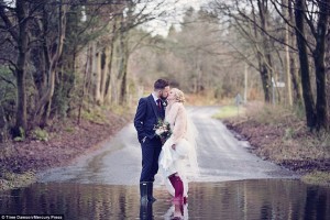 Hayley and Jamie get married in the height of the Floods, Wild Boar December 2015.