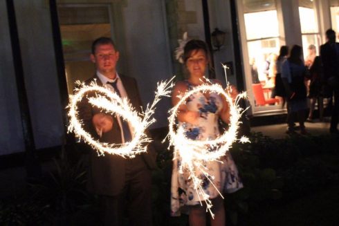 Sparkler fun at the Belsfield Hotel