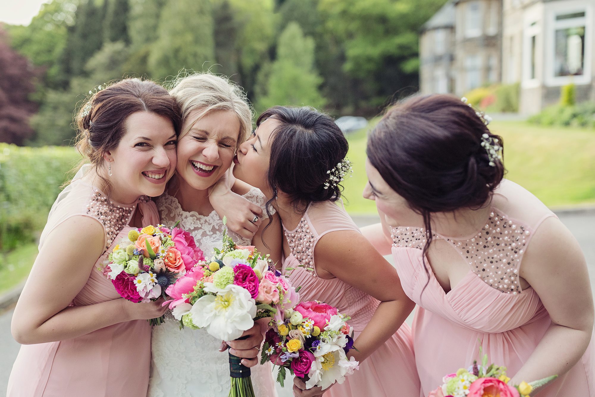 the bride and the bridesmaid